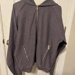Men's Charcoal Lightweight Hoodie Jacket